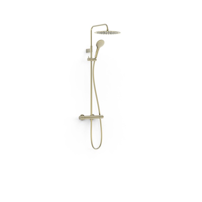 Ensemble douche robinet thermostatique 2 voies Over‑wall  Cava Doré  - TRES 19039314CA 