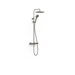 Ensemble douche robinet thermostatique 2 voies Over‑wall Graphite - TRES 19039314GR 