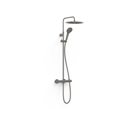 Ensemble douche robinet thermostatique 2 voies Over‑wall Graphite - TRES 19039314GR 
