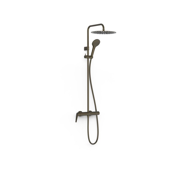 Ensemble douche mitigeur 2 voies Fuji Noir Bronze - TRES 28119101KMB 