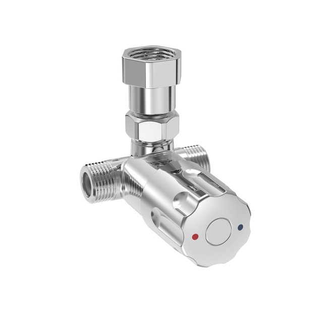 Vanne mélangeuse eau chaude et froide pour robinet temporisé ou électronique Chromé - TRES 29944601 