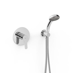 Kit douche mitigeur encastré à 1 voie Rapid‑box Chromé - TRES 21527702 