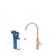 Robinet de cuisine à une voie pour eau filtrée Or Rose Mat 24K - TRES 23050401OPM 