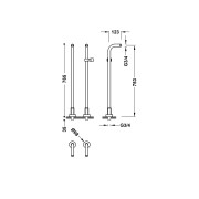 Colonnettes au sol Or Mat 24K - TRES 161194OM 