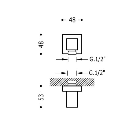 Coude avec prise murale BLACKMAT (noir mat) - TRES 00618301NM 