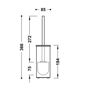 Porte-balai de sol  Or Mat 24K - TRES 10733605OM 