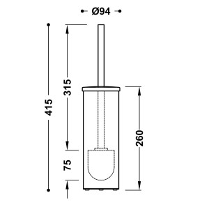 Porte-balai de sol  Chromé - TRES 16133602 
