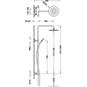Ensemble douche mitigeur Chromé - TRES 22019701 