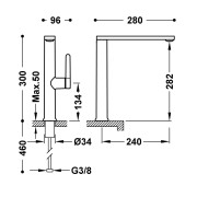 Mitigeur cuisine Chromé - TRES 23044002 