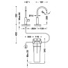 Robinet de cuisine à une voie pour eau filtrée BLACKMAT (noir mat) - TRES 23050401NM 