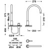 Mitigeur sur gorge pour lavabo Graphite - TRES 26110501GR 