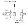 Mitigeur thermostatique douche encastré à 2 voies B‑system Noir Bronze - TRES 30725201KMB 