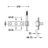 Mitigeur thermostatique douche encastré à 4 voies B‑system Noir Bronze - TRES 30735401KMB 