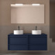 Meuble salle de bains 140cm 4 tiroirs Blue Satin ATTILA - SALGAR 104982