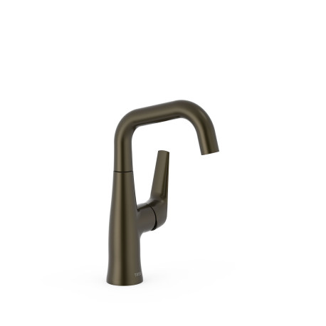 Mitigeur avec manette latérale pour lavabo Noir Bronze - TRES 28144701KMB