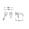 Façade mitigeur lavabo Chrome - TRES 28130021