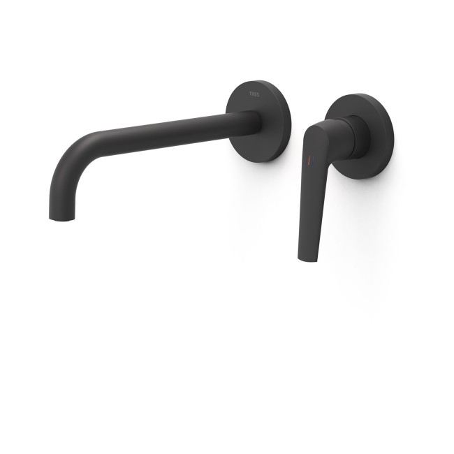 Façade mitigeur lavabo Noir mat - TRES 28130022NM