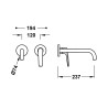Façade mitigeur lavabo Noir mat - TRES 28130022NM