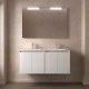 Meuble salle de bains 120cm 4 portes Blanc Brillant NOJA - SALGAR 105086