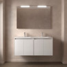 Meuble salle de bains 120cm 4 portes Blanc Brillant NOJA - SALGAR 105086
