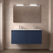 Meuble salle de bains 120cm 4 portes Blue Satin NOJA - SALGAR 105089