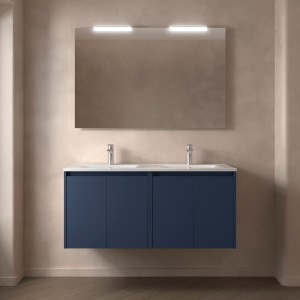 Meuble salle de bains 120cm 4 portes Blue Satin NOJA - SALGAR 105089