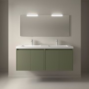Meuble salle de bains 140cm 4 portes Green Satin NOJA - SALGAR 105099