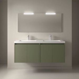 Meuble salle de bains 140cm 4 portes Green Satin NOJA - SALGAR 105099