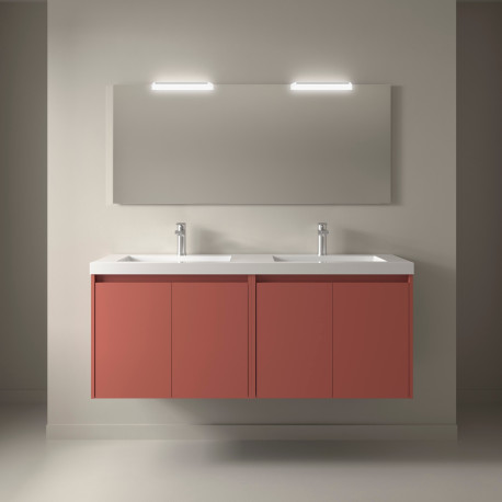 Meuble salle de bains 140cm 4 portes Red Satin NOJA - SALGAR 105100