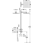 Kit douche robinet thermostatique encastré Therm-box à 2 voies Noir Bronze - TRES 00635004KMB