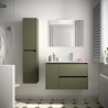 Meuble salle de bains 85cm 2 tiroirs 1 porte à gauche Green Satin NOJA - SALGAR 105412