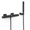 Ensemble douche bain-douche thermostatique Noir mat - TRES 19017459NM