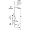 Kit douche mitigeur encastré à 3 voies Rapid‑box Or Mat 24K - TRES 20227303OM