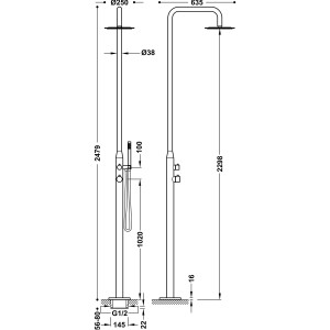 Douche pour extérieur en acier inoxydable 316 Acier - TRES 13499507