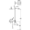 Kit douche mitigeur encastré à 2 voies Rapid-box Noir Bronze - TRES 20228004KMB