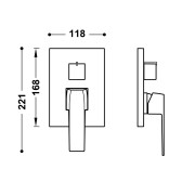 Mitigeur douche pour boîtier encastré Rapid‑box 3 voies WHITEMAT (blanc mat) - TRES 20227310BM
