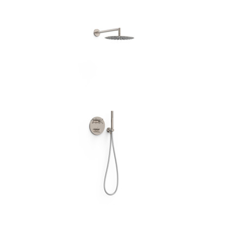 Kit douche robinet thermostatique encastré Therm-box à 2 voies Acier - TRES 28325002AC