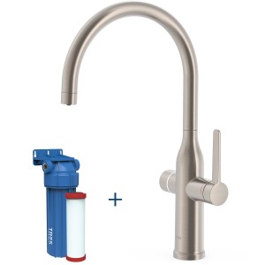 Mitigeur cuisine 2 voies Acier - TRES 23045301AC