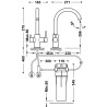 Mitigeur de cuisine 2 voies Chrome - TRES 23045402
