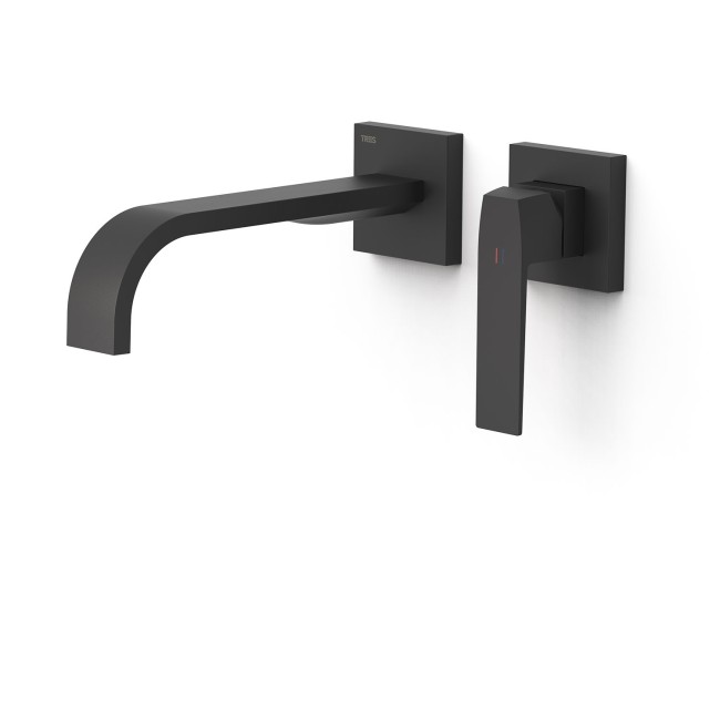 Façade mitigeur lavabo Noir mat - TRES 20230024NM