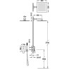 Kit douche mitigeur encastré à 2 voies Rapid-box Noir Bronze - TRES 00638004KMB
