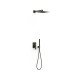 Kit douche mitigeur encastré à 2 voies Rapid-box Noir Bronze - TRES 00638004KMB