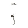 Kit douche mitigeur encastré à 2 voies Rapid-box Noir Bronze - TRES 00638004KMB