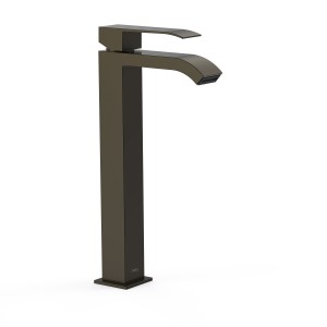Mitigeur XXL pour lavabo bec fermé avec sortie de l’eau en cascade Noir Bronze - TRES 00681001KMB