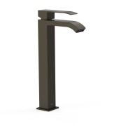 Mitigeur XXL pour lavabo bec fermé avec sortie de l’eau en cascade Noir Bronze - TRES 00681001KMB