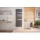 Sèche-serviettes électrique ATLANTIC 1500W Anthracite (500W+1000W) Mât à gauche SERENIS soufflant