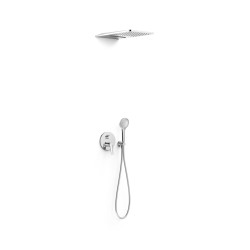Kit douche mitigeur encastré à 3 voies Rapid‑box Chromé - TRES 28127301