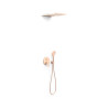 Kit douche mitigeur encastré à 3 voies Rapid‑box Or Rose Mat 24K - TRES 28127301OPM