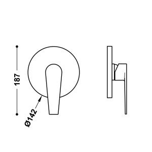 Mitigeur pour boîtier encastré 1 voie Rapid-box Chrome - TRES 20527810