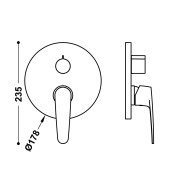 Mitigeur pour boîtier encastré Rapid-box 2 voies Chrome - TRES 20428110